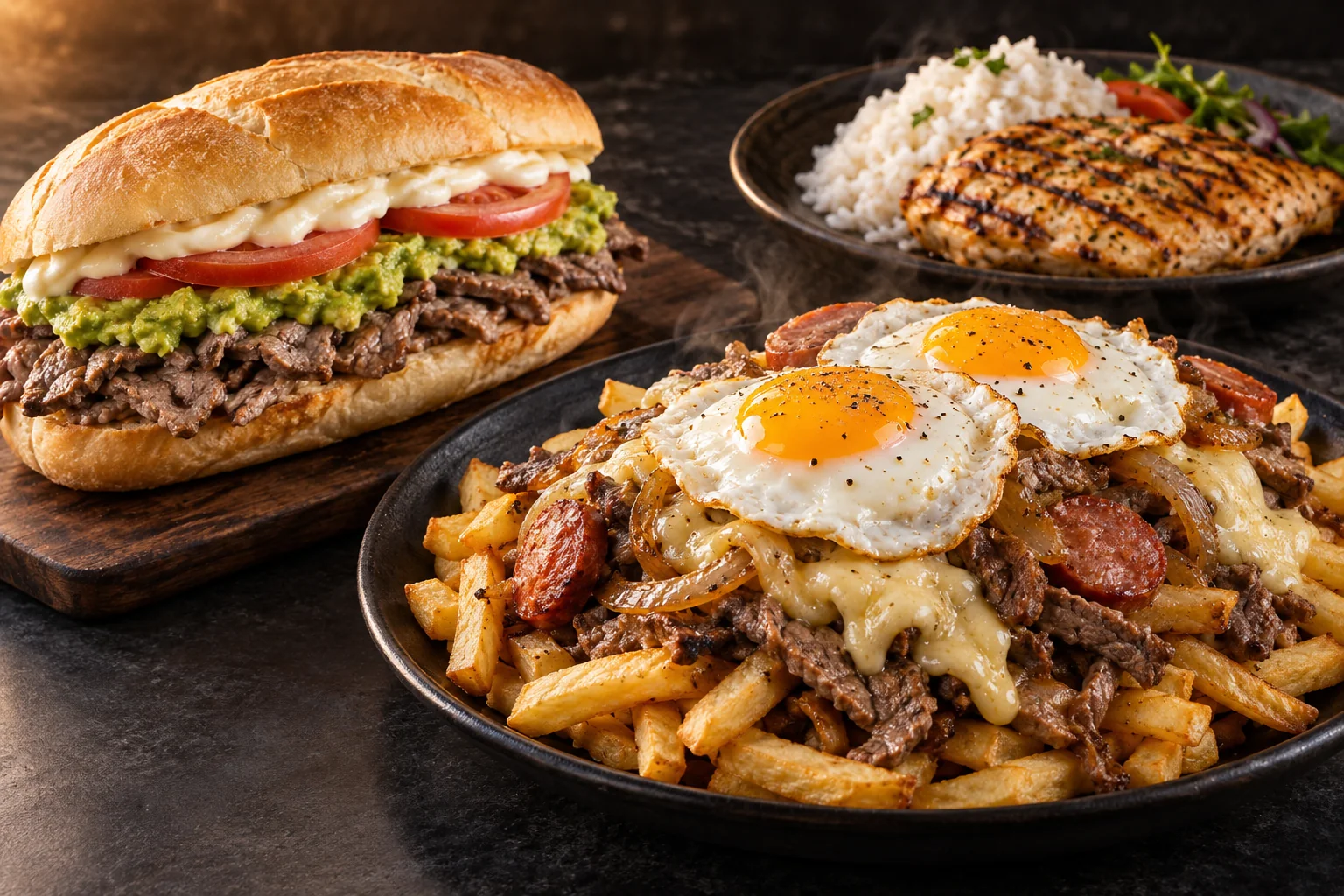 Sándwich y platos para compartir